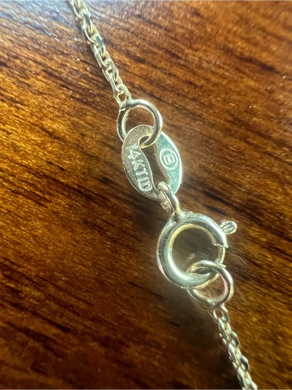 Italian Gold Necklace with Glass Pendant Black Gold Chain 18 in - Picture 15 of 16